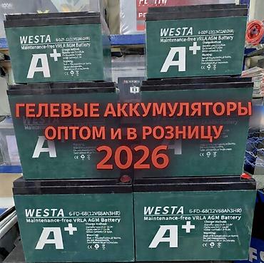 Аккумуляторы: Аккумулятор 68 Ач, Новый, Китай, Самовывоз, Платная доставка — 1
