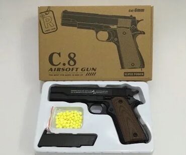 igračke pištolji: Metalni Pištolj Na Kuglice - Metalni pištolj C8   OPIS:  Najbollje