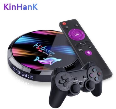 купить игровую приставку в бишкеке: Приставка для телевизора KinHank H96 MAX Android Game TV Box (4+32GB)