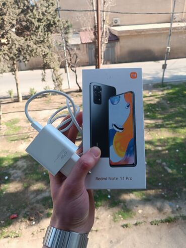 adapter xiaomi: Xiaomi Redmi Note 11 Pro, 128 GB, rəng - Qara, 
 Sensor, Barmaq izi, İki sim kartlı