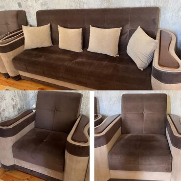 Restoran mebeli: İşlənmiş, Künc divan, 2 kreslo, Bazalı, Açılan