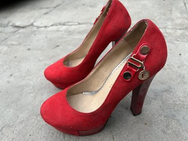 туфли кожа: Туфли 36, цвет - Красный