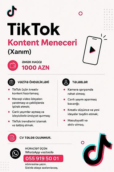 rus dili muəllimi: SMM menecer tələb olunur, 18-29 yaş, 1-2 illik təcrübə — 1