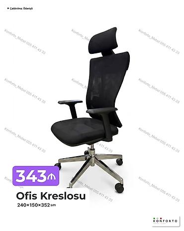 Ofis mebeli: Ofis kreslosu – ergonimik dizayn, yüksək arxalıq və tənzimlənən — 1