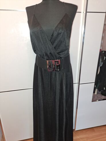 crna haljina sa dugim rukavima: M (EU 38), bоја - Crna, Večernji, maturski, Na bretele