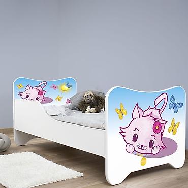 merel patike: Krevet sa dušekom za devojčice 140x70 cm – Happy Kitty Little Kitty - — 1