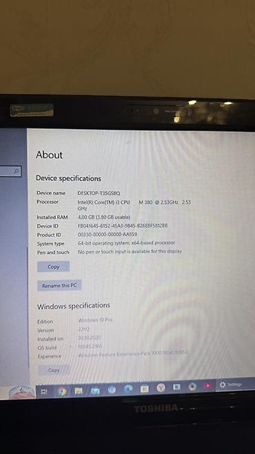 toshiba adapter: Toshiba Satellite L655 işlək vəziyətdədir,yüngül donması var format — 7