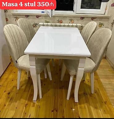 plasmas stol stullar: Mətbəx üçün, Yeni, Dördbucaq masa, 4 stul — 1
