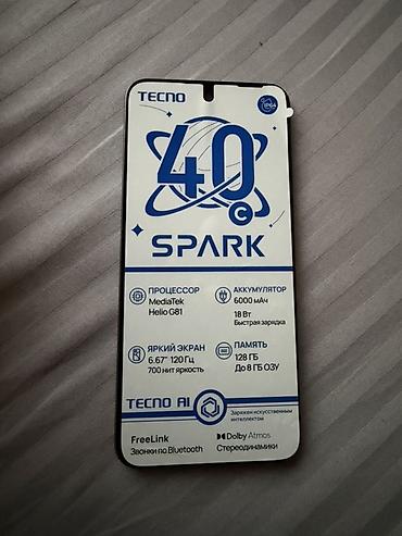 a50 128: Tecno Spark 30C, 128 GB, rəng - Boz, Sensor — 4