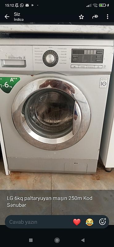 paltar yuyan 6 k: LG paltaryuyan maşın – 6 kq tutum - Ön yükləməli model - Direct Drive — 1