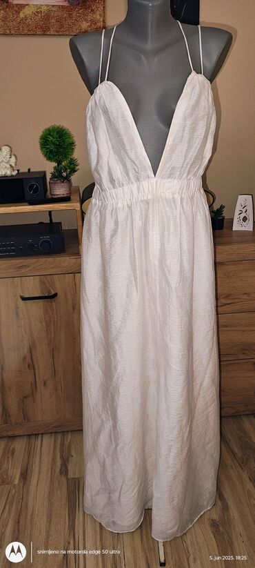 leprsave duge haljine: H&M 6XL (EU 52), color - White, Evening, With the straps
