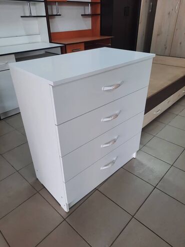 Комоды для одежды: Комод для одежды, Новый, С зеркалом, ЛДСП, цвет - Белый, Бесплатная доставка — 8