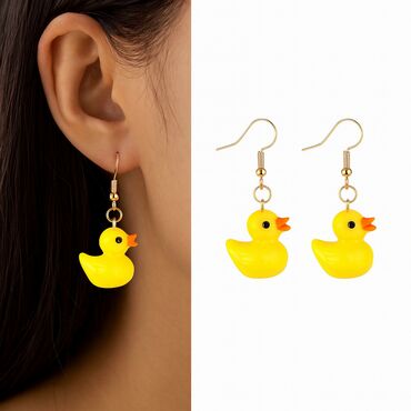 арт носки: 🦆 Серьги «Жёлтые уточки» – игривый акцент в вашем стиле! 🦆