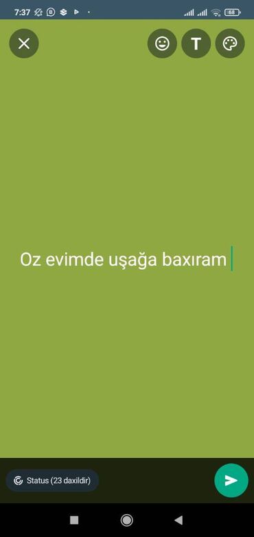 sumqayitda daye: Yalnız öz evimde uşağa baxıram