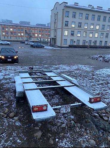 Транспорт: Двухосный эвакуаторный прицеп-лафет для перевозки автомобилей - — 7