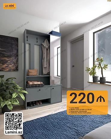 skaf dolab: Dəhliz Dolabı – LA MINI - Ölçülər: E 40 x H 200 x U 120 sm - Rəng — 1