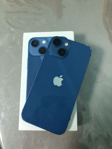 mini telfonlar: IPhone 13 mini, 128 GB, Mavi, Zəmanət, Simsiz şarj, Face ID