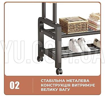 Вешалки: Стойка-вешалка для одежды YP-610 с колёсами ✨ Идеальное решение для — 6