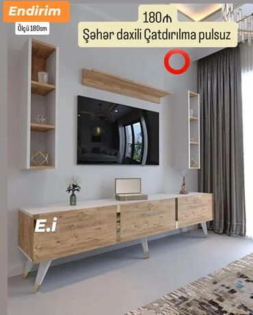 Masa və oturacaq dəstləri: *TV stend 180Azn 💥* ✔️Rəng seçimi var ✔️ *Şəhər daxili Çatdırılma və