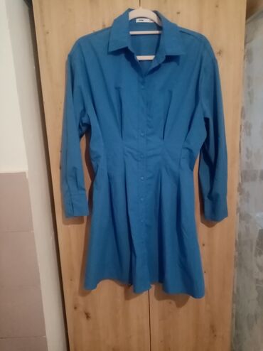 svetlo plava haljina: M (EU 38), color - Blue, Other style, Long sleeves