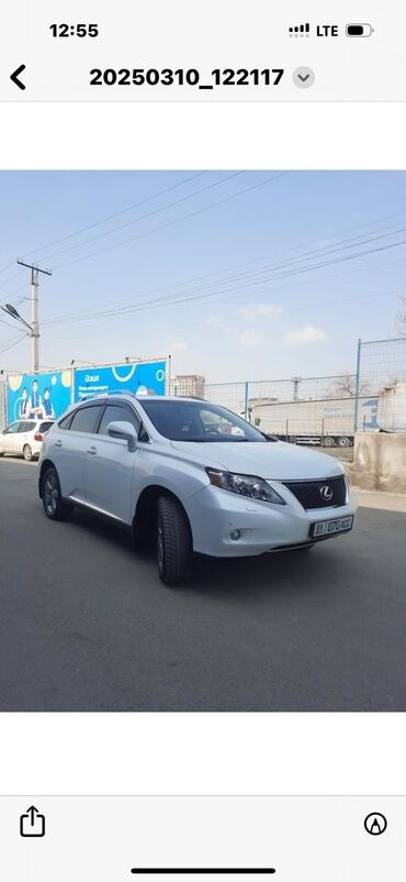 япошка машиналар: Lexus RX: 2010 г., 3.5 л, Типтроник, Бензин, Внедорожник