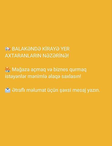 gorədildə bag evləri: Balakən şəhərində kirayə obyekt. Təyinat: - Mağaza açmaq və ya — 1