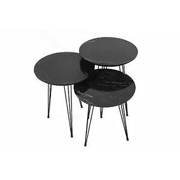Setovi stolova i stolica: KLUB STOLOVI SET 3 KOMADA NOVI STOCICI METAL-MDF TOP PONUDA | Cene — 14