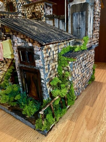 Digər ev dekoru: Əl işi miniatür ev modelləri. Bu modellər taxta və digər təbii — 13