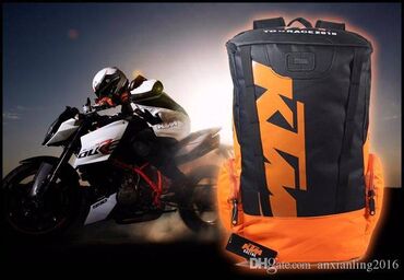 сумка для вещей: Моторюкзак KTM B261 умещает все личные вещи мотоциклиста, включая
