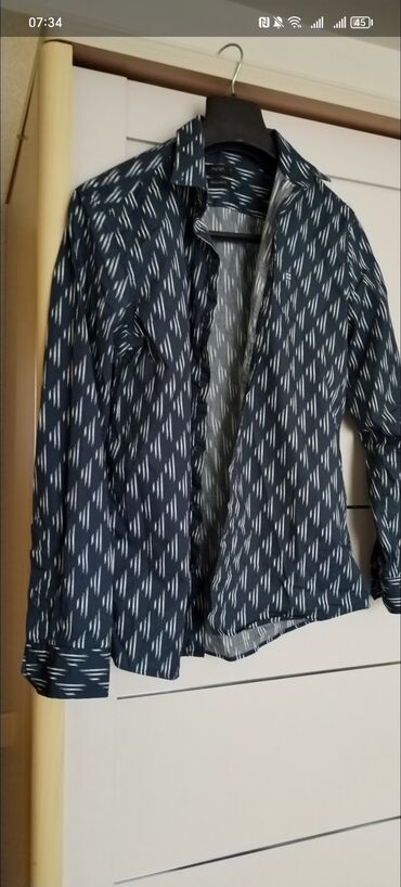 kletkali koynekler: Köynək, Avva, M, rəng - Mavi