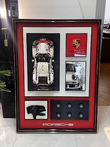 avtomobil şəkilləri: Porsche temalı eksklüziv dekorativ panel - Böyük ölçülü, çərçivəli — 1