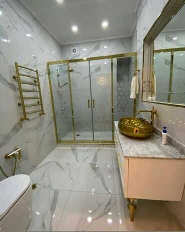 Duş kabinaları, arakəsmələr: Yeni Üstü açıq kabina, Düzbucaqlı, Ödənişli çatdırılma — 33