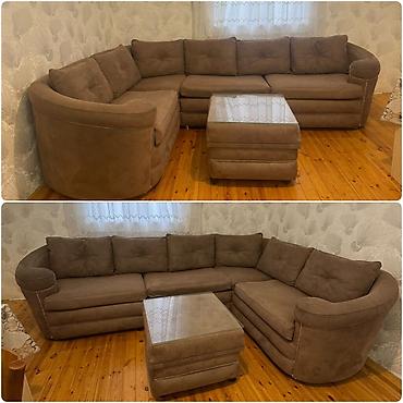 Künc divan satılır 450 azn.Acilir böyük yataq olur.Baza yoxdur.olcusu