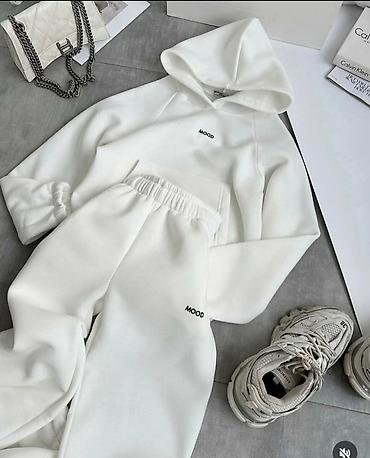 Sweatsuit Sets: Komplet trenerke “MOOD” – dukserica s kapuljačom + donji deo - — 4