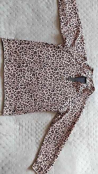 Leopar naxışlı qadın köynəyi Ölçü - S, M - Üslub: Uzunqollu, klassik