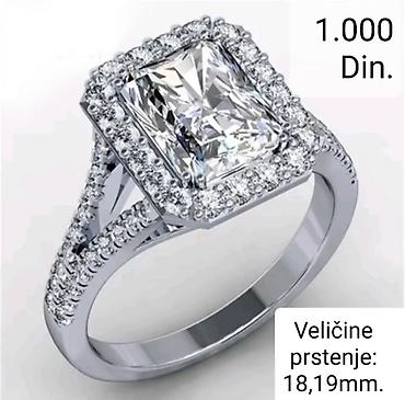 jake boje: Elegantni posrebreni prsten od hirurskog čelika sa žigom S925, sa — 1