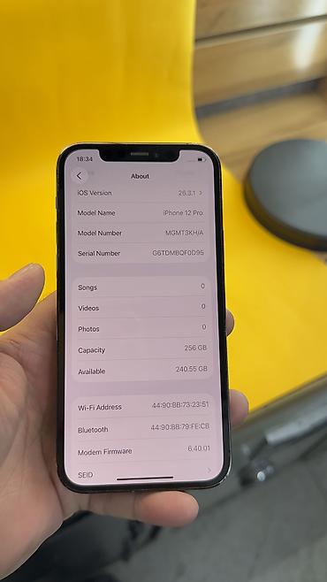 Apple iPhone: IPhone 12 Pro, Б/у, 256 ГБ, 100 % — 13