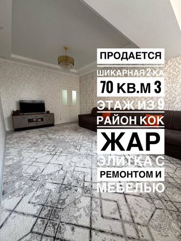 Продажа квартир: 2 комнаты, 72 м², Элитка, 4 этаж, Евроремонт