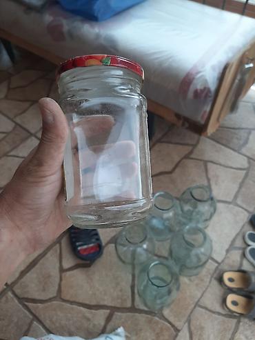 kompot qabı: Şüşə bankalar dəsti - Material: qalın şüşə - Qapaq: metal, vintli — 1