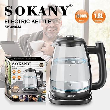coffee maker: Электрический чайник SOKANY SK‑09034 - Мощность: 1800 Вт — быстрое — 1