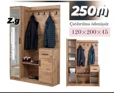 вешалка в коридор: Yeni, Düz dolab, Dəhliz dolabı