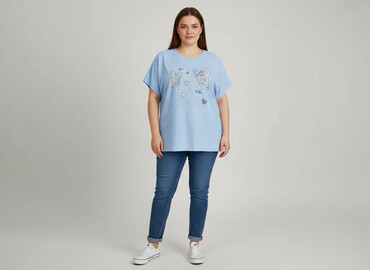 bluzki koszulowe z krótkim rękawem: Women's blouse, size XL