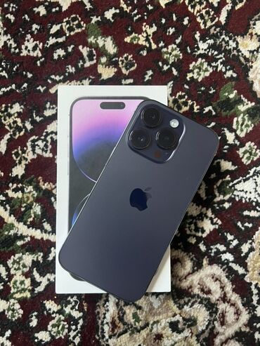 новый айфон 15: IPhone 14 Pro, Новый, 128 ГБ, Deep Purple, Коробка, 82 %