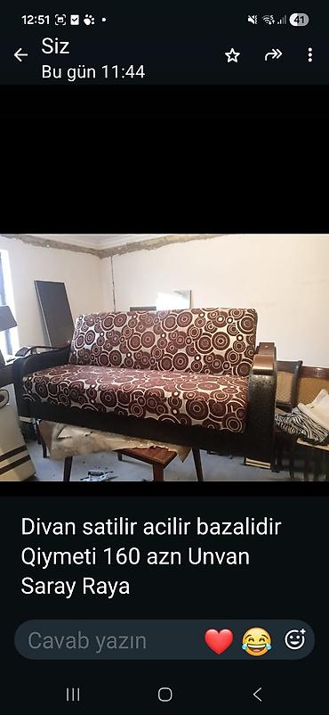 диван кровать в баку: Açılan baza ilə divan - Mexanizmi açılıb-yığılır, alt hissəsində — 1