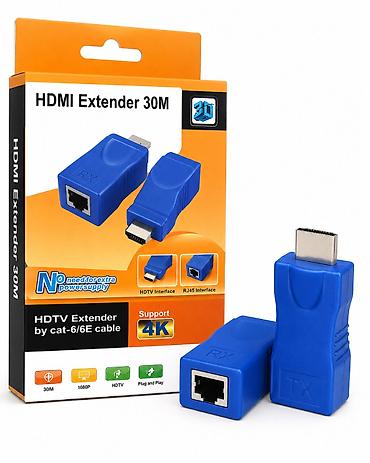hdmi удлинитель: HDMI Extender 30M (HDMI по витой паре) Компактный HDMI удлинитель для — 1