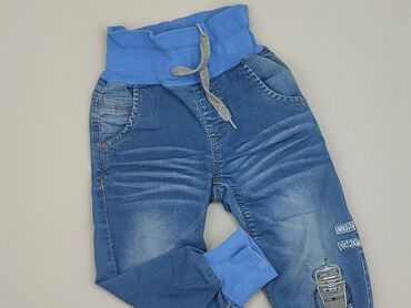 jeansy z talia paper bag: Denim pants, Name it, 12-18 months, condition - Good