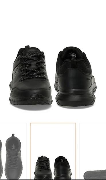 nike air force 1: US Polo Assn. kişi idman ayaqqabısı – tam qara - Model: aşağı boğaz — 4