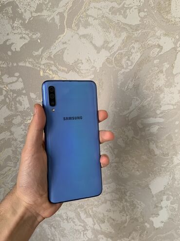 samsung s20f: Samsung Galaxy A70, 128 GB, rəng - Göy, Barmaq izi, İki sim kartlı