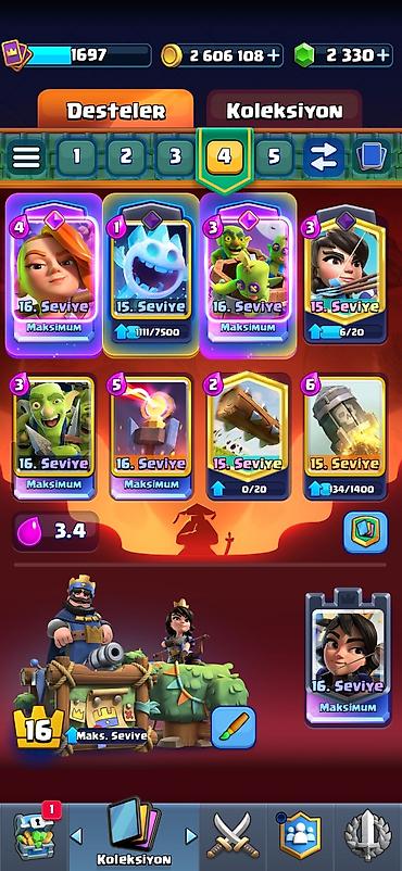 İncəsənət və kolleksiyalar: Clash royale hesabı. Hesabda 2 milyon altın və 2 min elmas var — 2