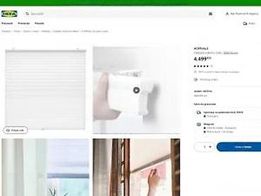 Zavese i draperije: IKEA HOPPVALS ćelijasta roletna – bela, 100x195 cm - Tip — 10